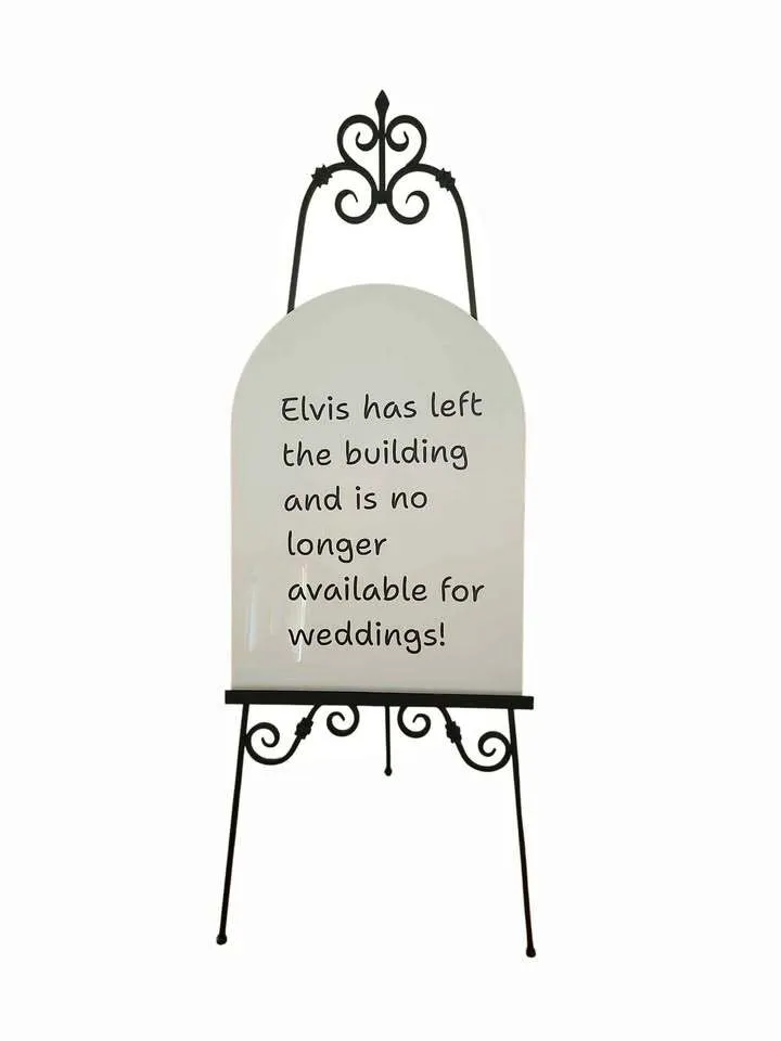 Custom Decal - Acrylic board and Easel Hire
