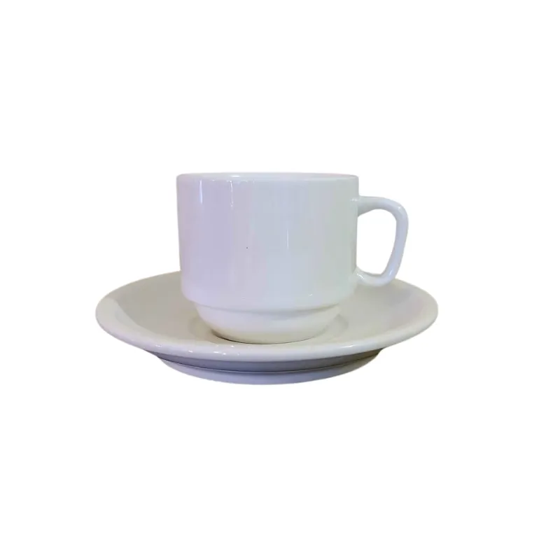 Essential Cup & Saucer - White