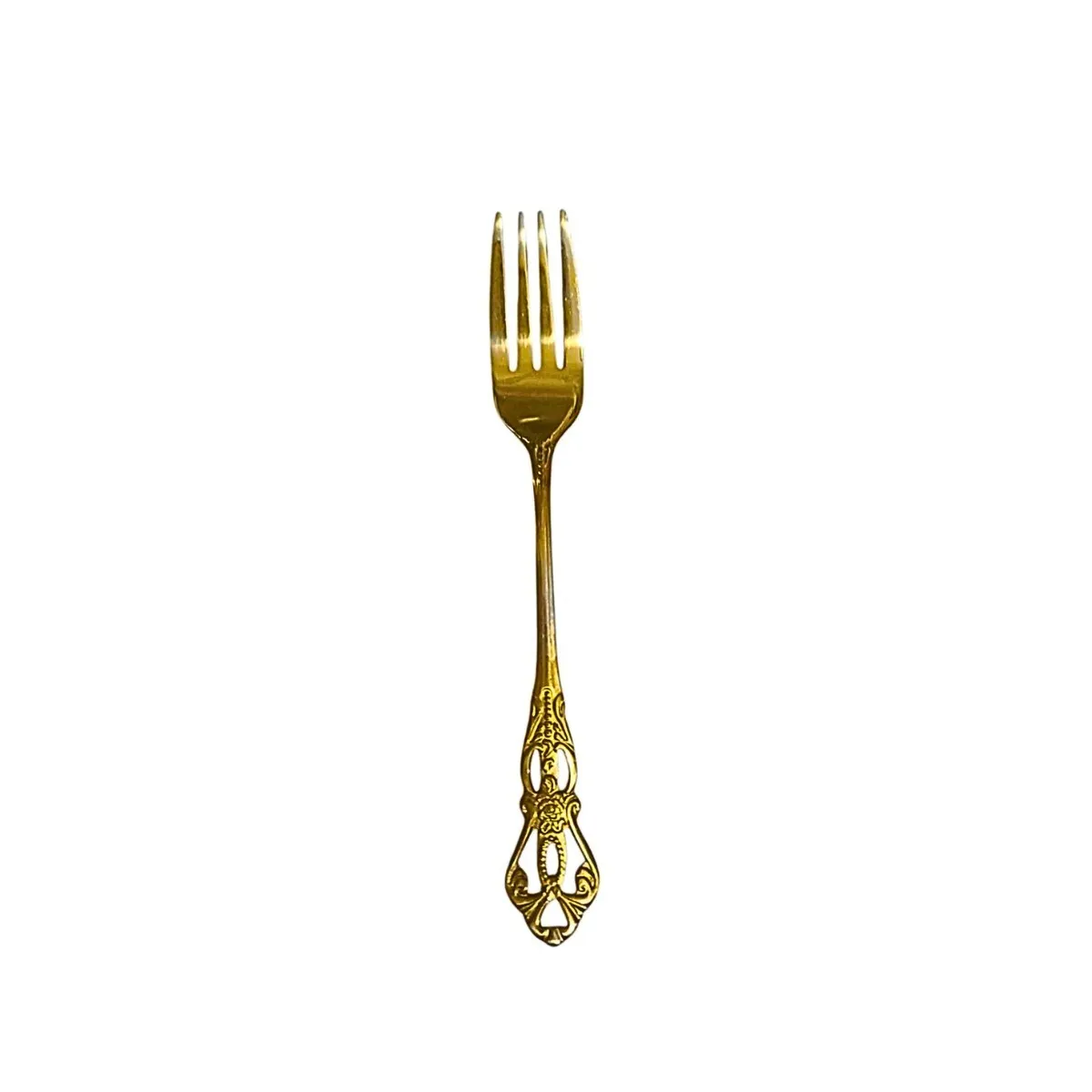 Vintage style gold cutlery - Dessert Fork