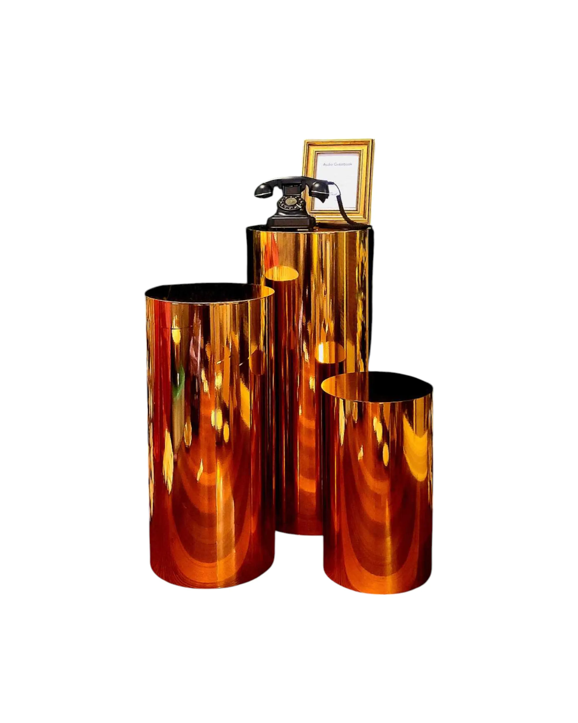 Gold Display Plinths - 4 Higher