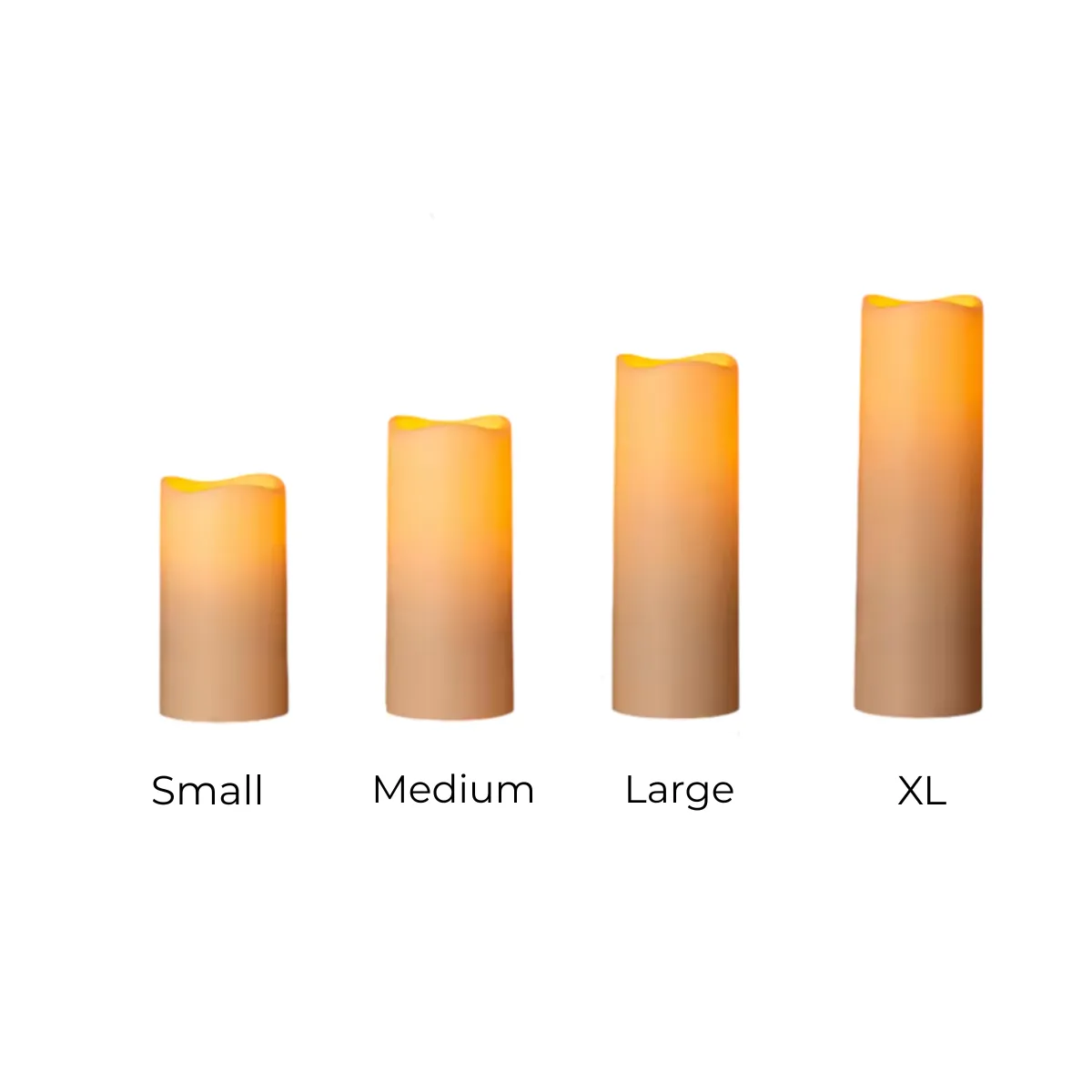 LED Pillar Candles - 4 Higher