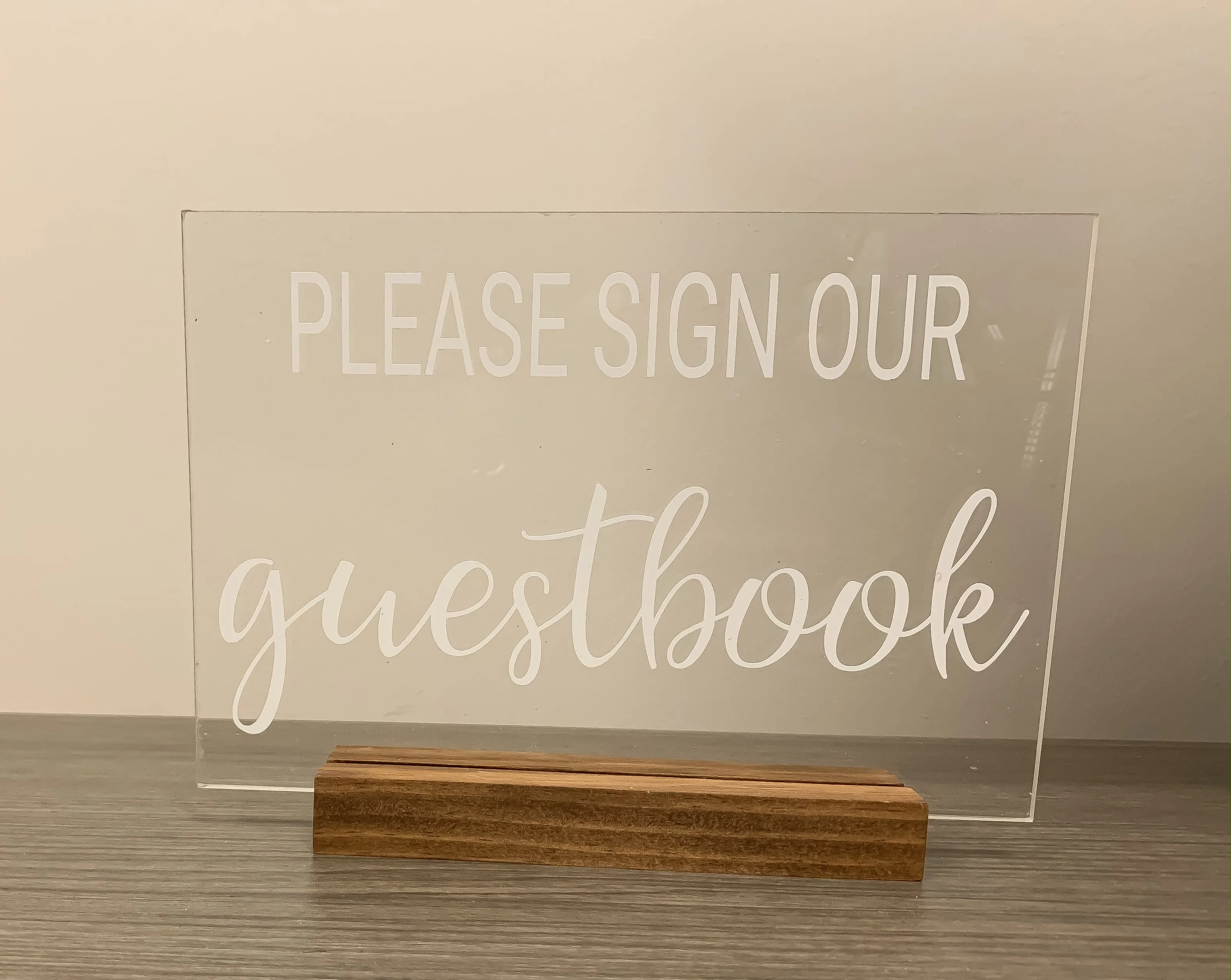 Please sign our guestbook rental