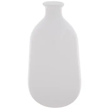 White Round Glass Bud Vase