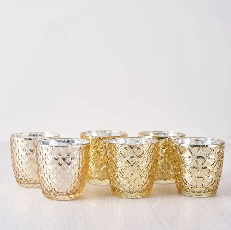 Gold Assorted Geometric Votives