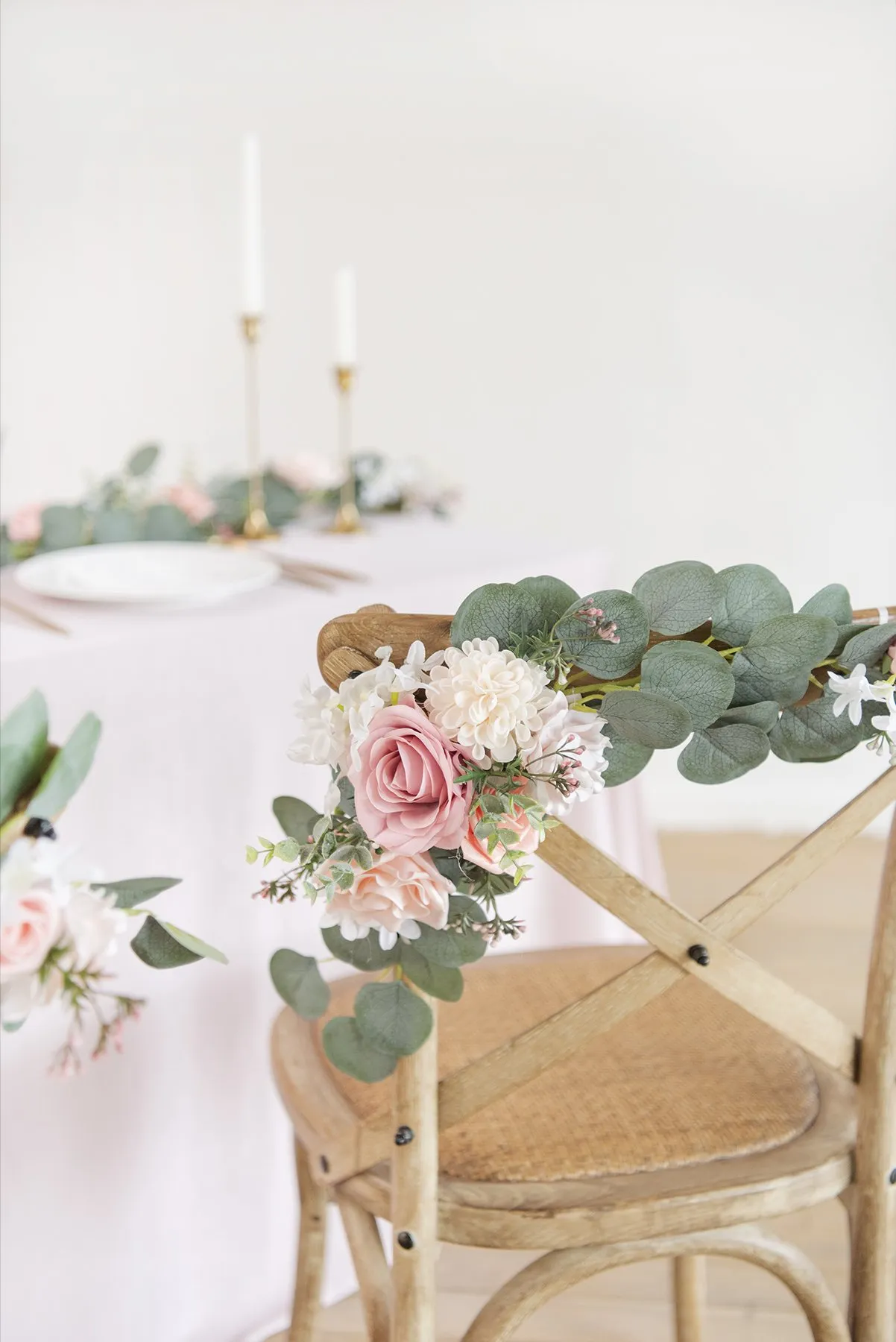 Eucalyptus Blush Pink Chair Decor