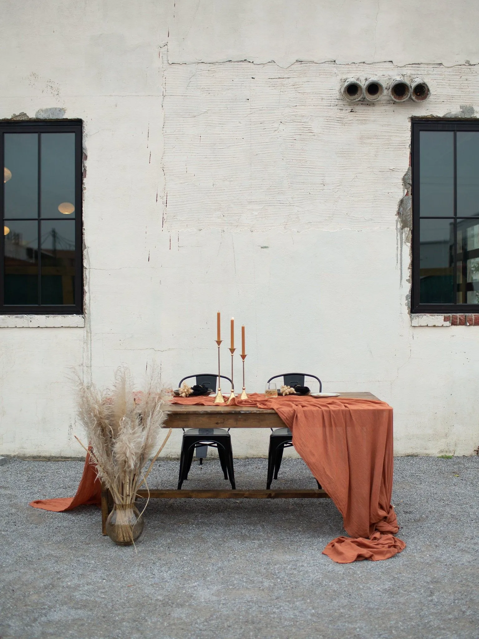 Terracotta Cheesecloth Table Runner 10ft