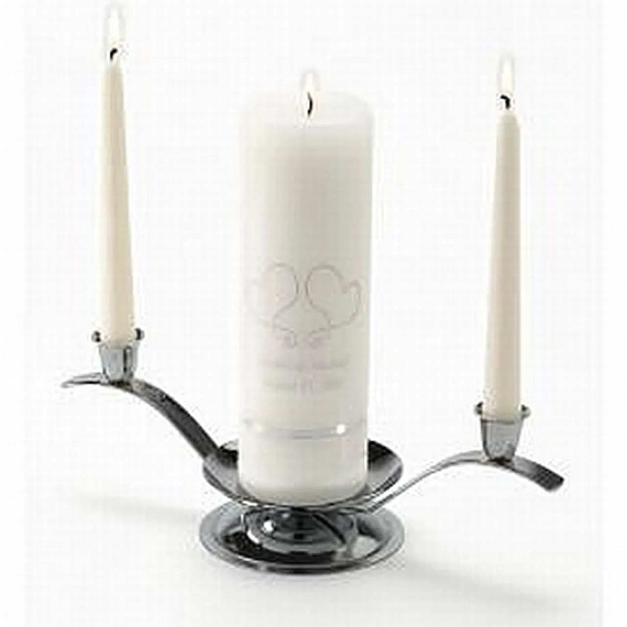 Silver Unity Candle Holder