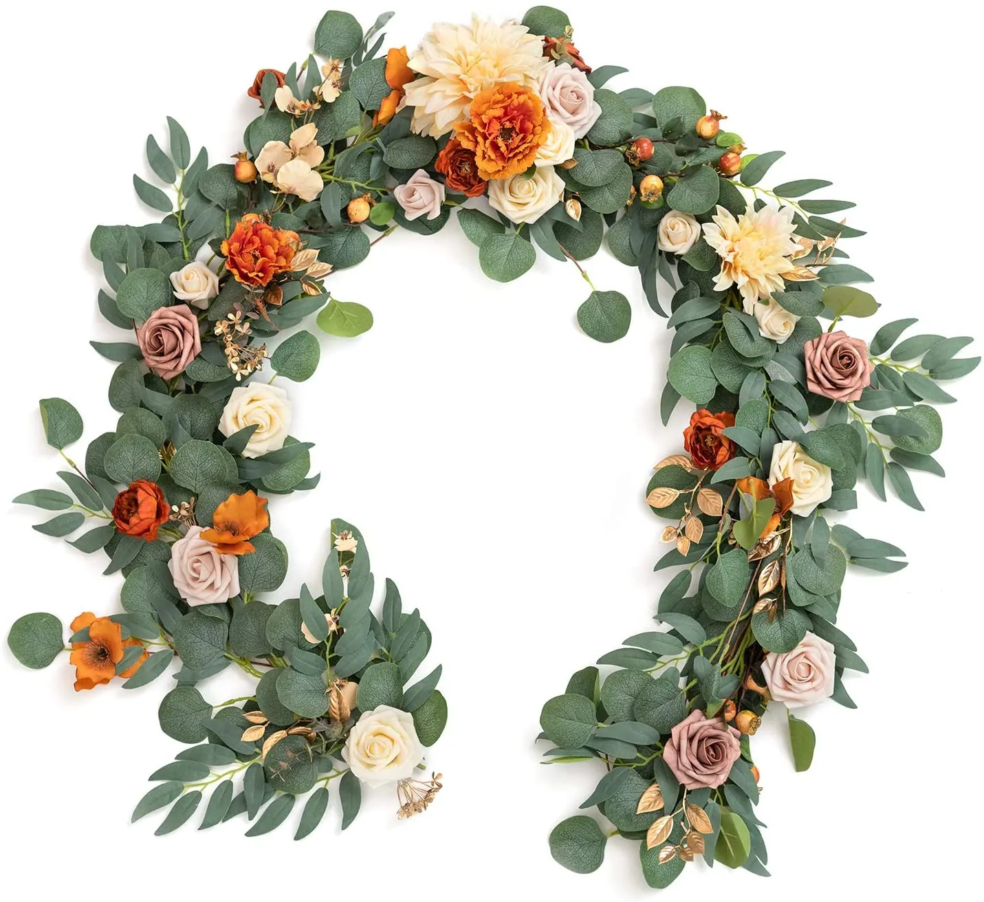Eucalyptus Flower Garland 6ft- Terracotta