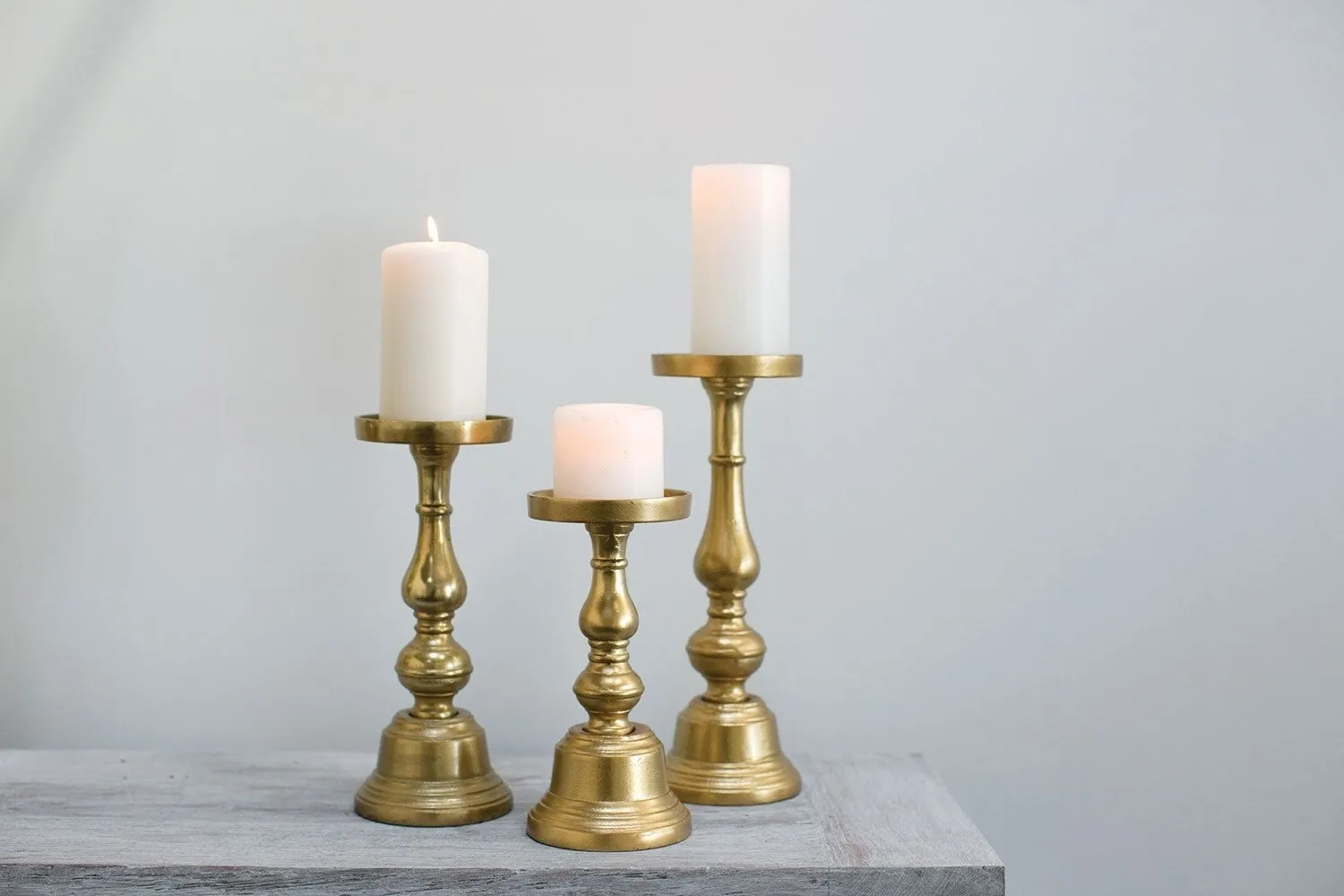 Gold Athena Candle Holder