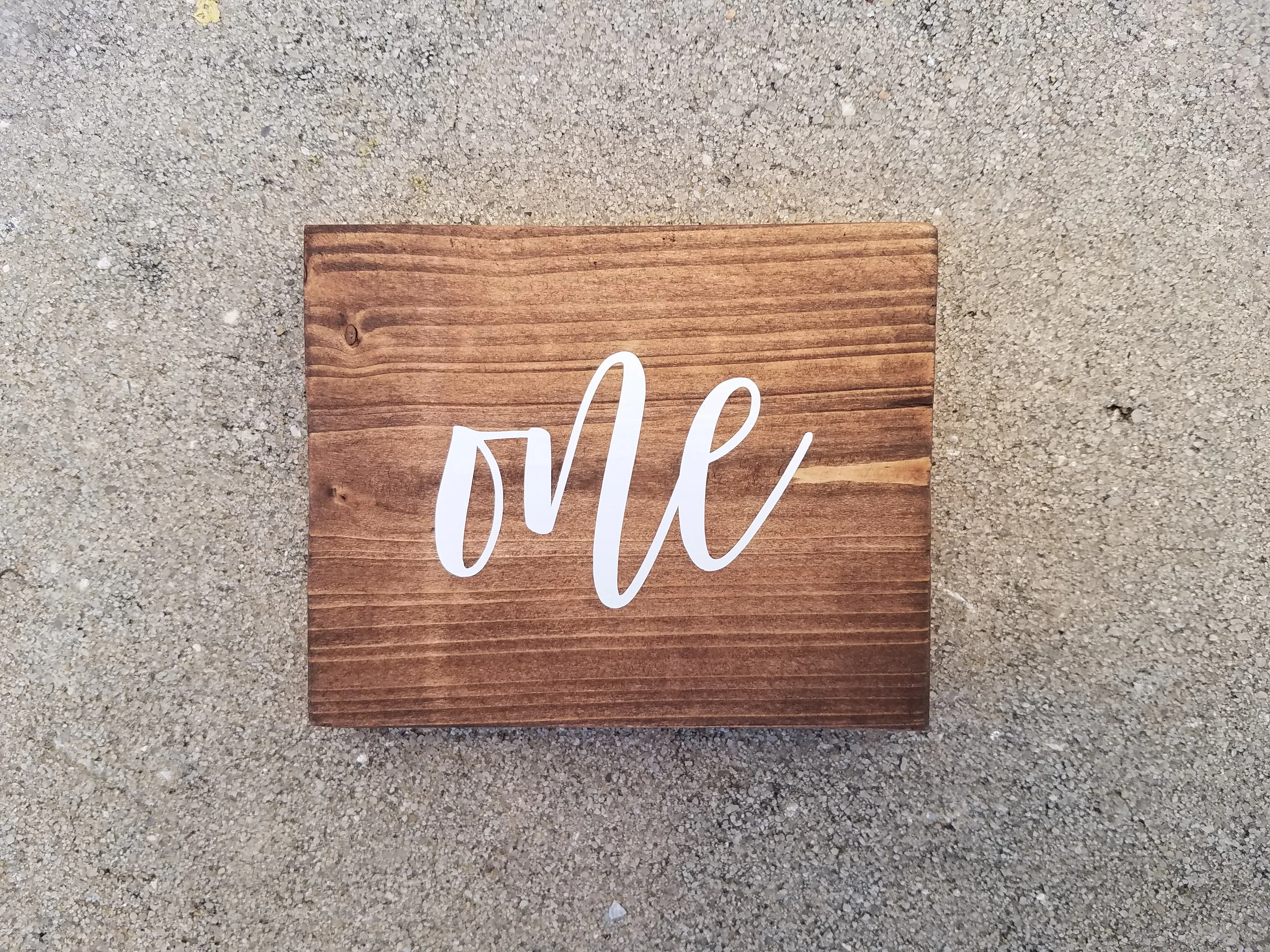 Wooden Table Numbers
