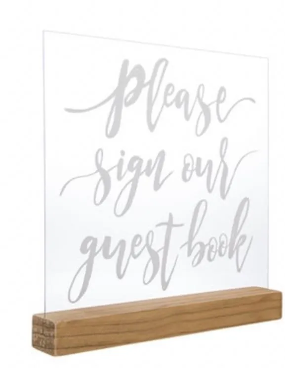 Please sign our guestbook wood sign rental