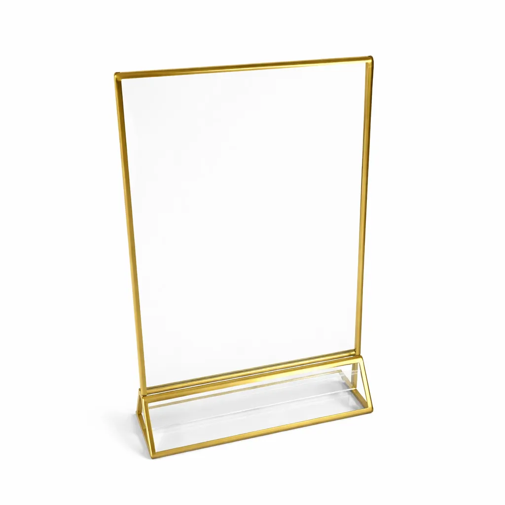 Acrylic Sign Holder - Gold