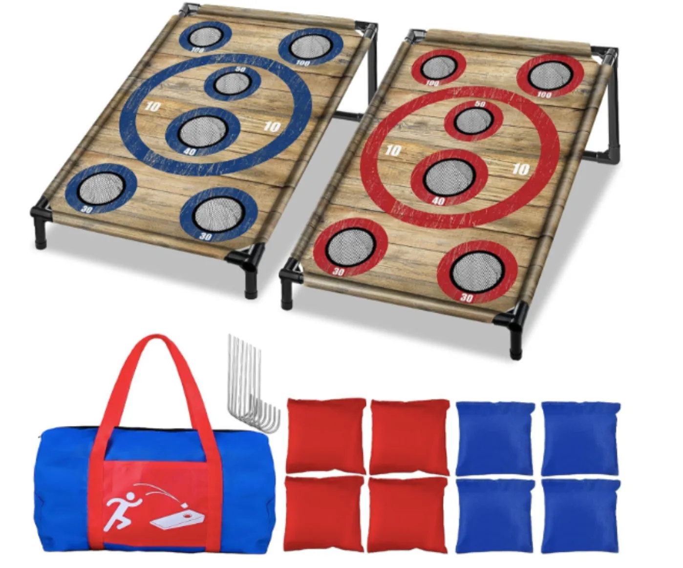 Portable Cornhole Set - Nylong and PVC