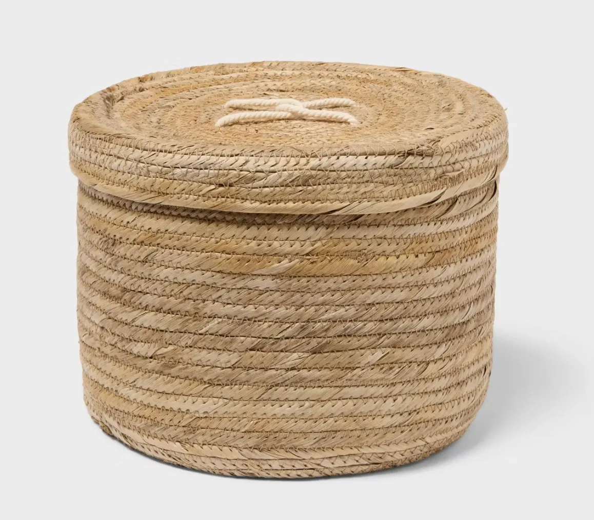 Round Twist Basket with Lid