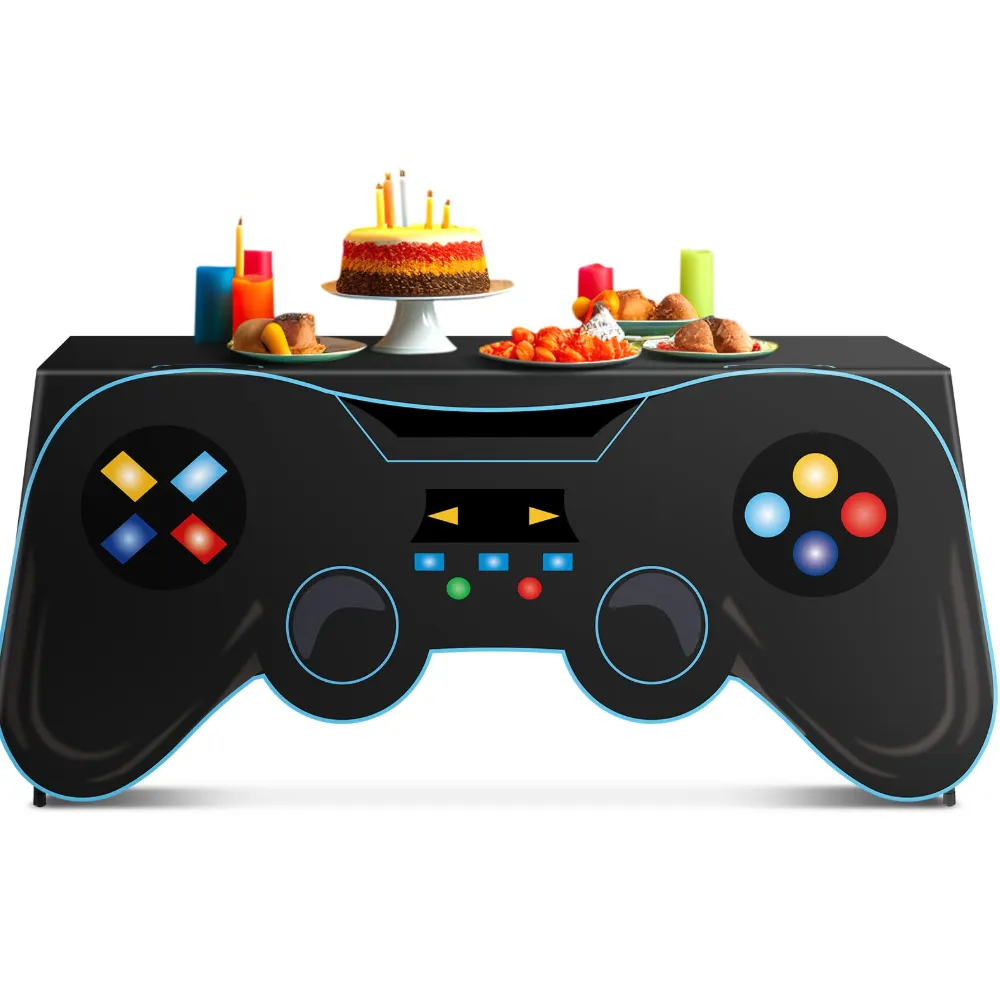 6 Ft Video Game Tablecloth Birthday Party Decoration Game Controller 
