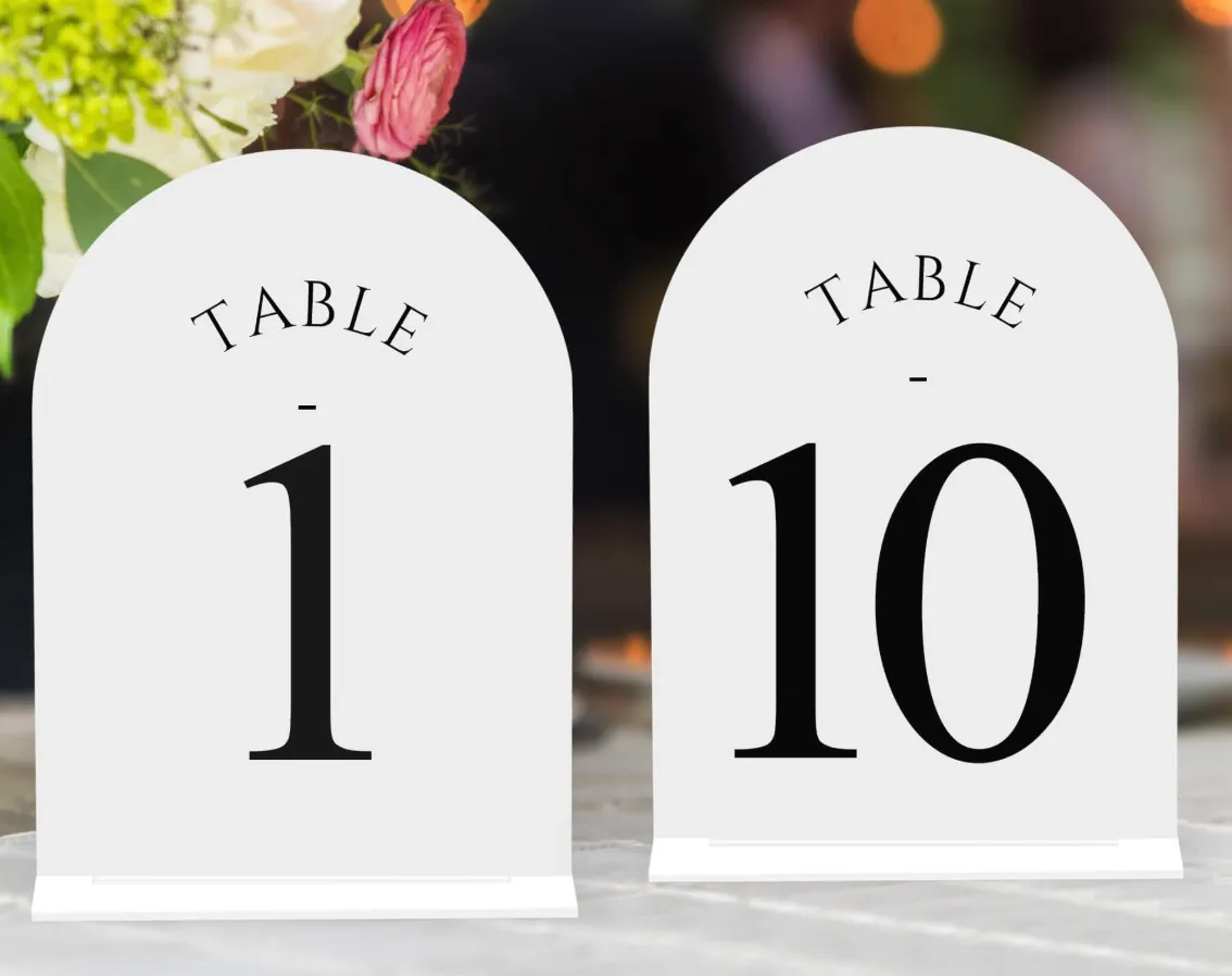 Table Numbers 1-10