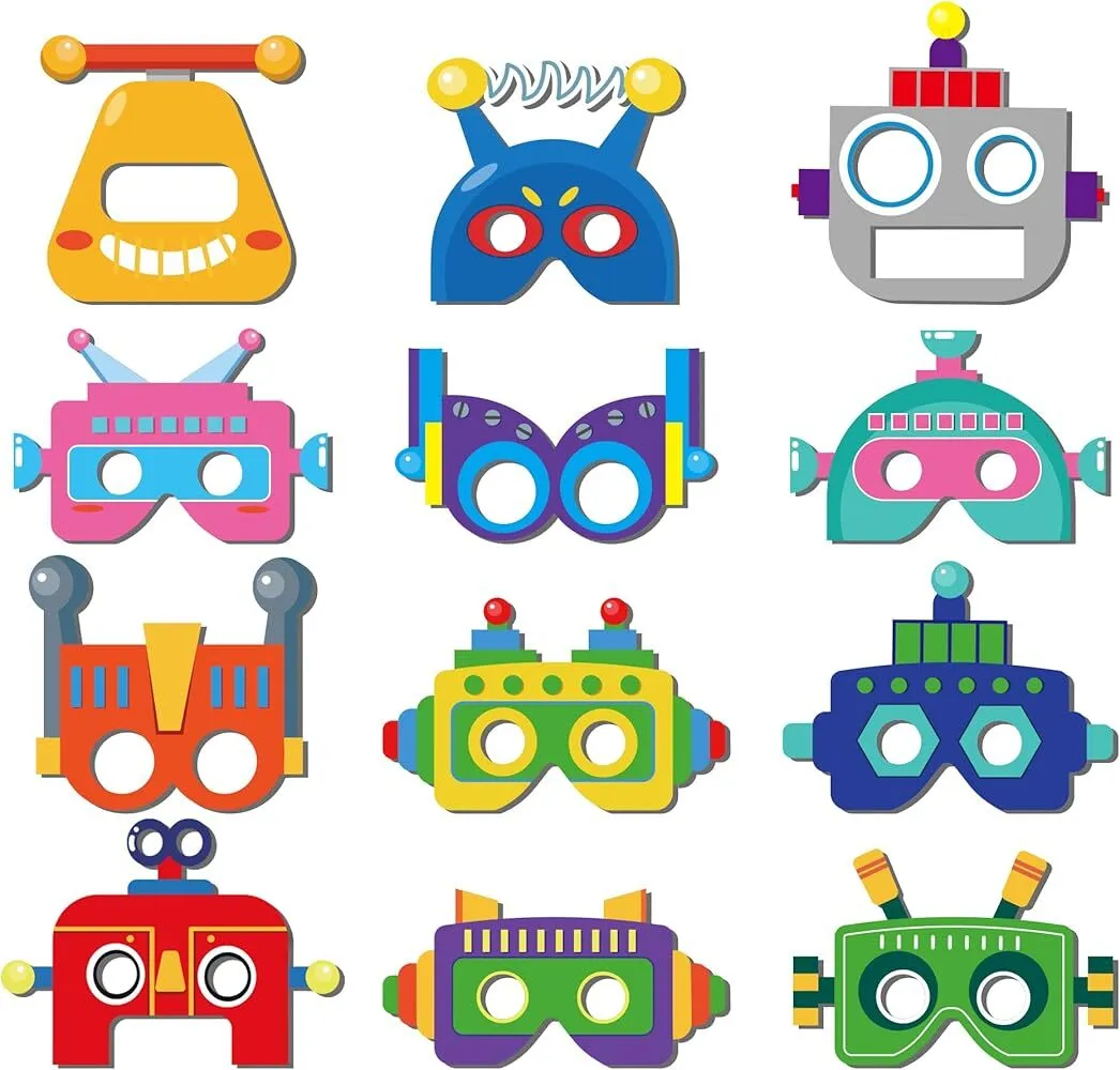 Robot Party Masks