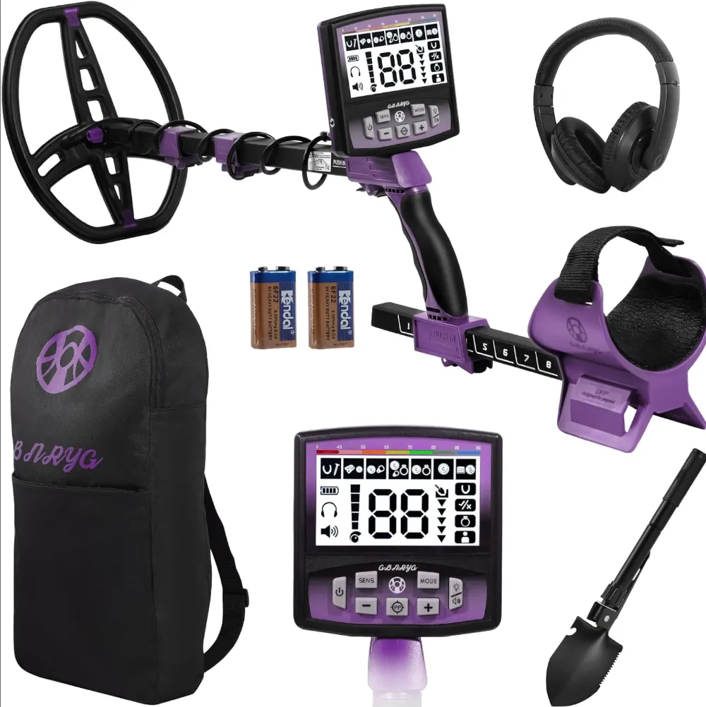 Professional Metal Detector for Adults,12" IP68 Waterproof Search Coil with LCD Backlight