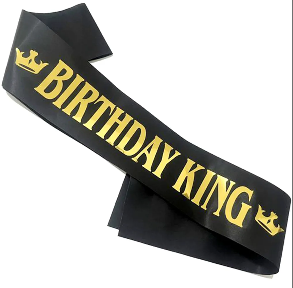 Birthday King Sash for Men or Boy