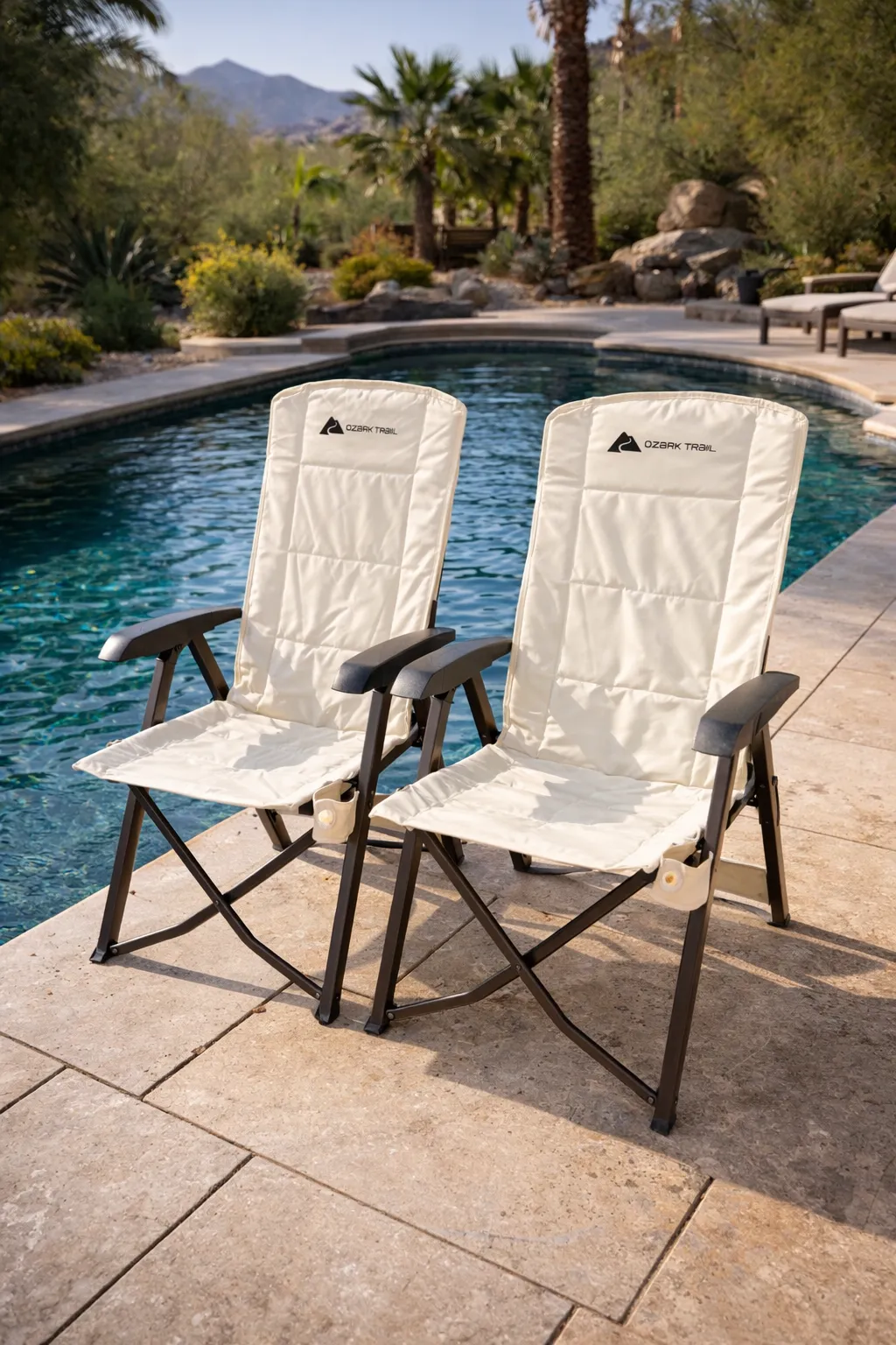 Reclining Camping Chairs Set of 2