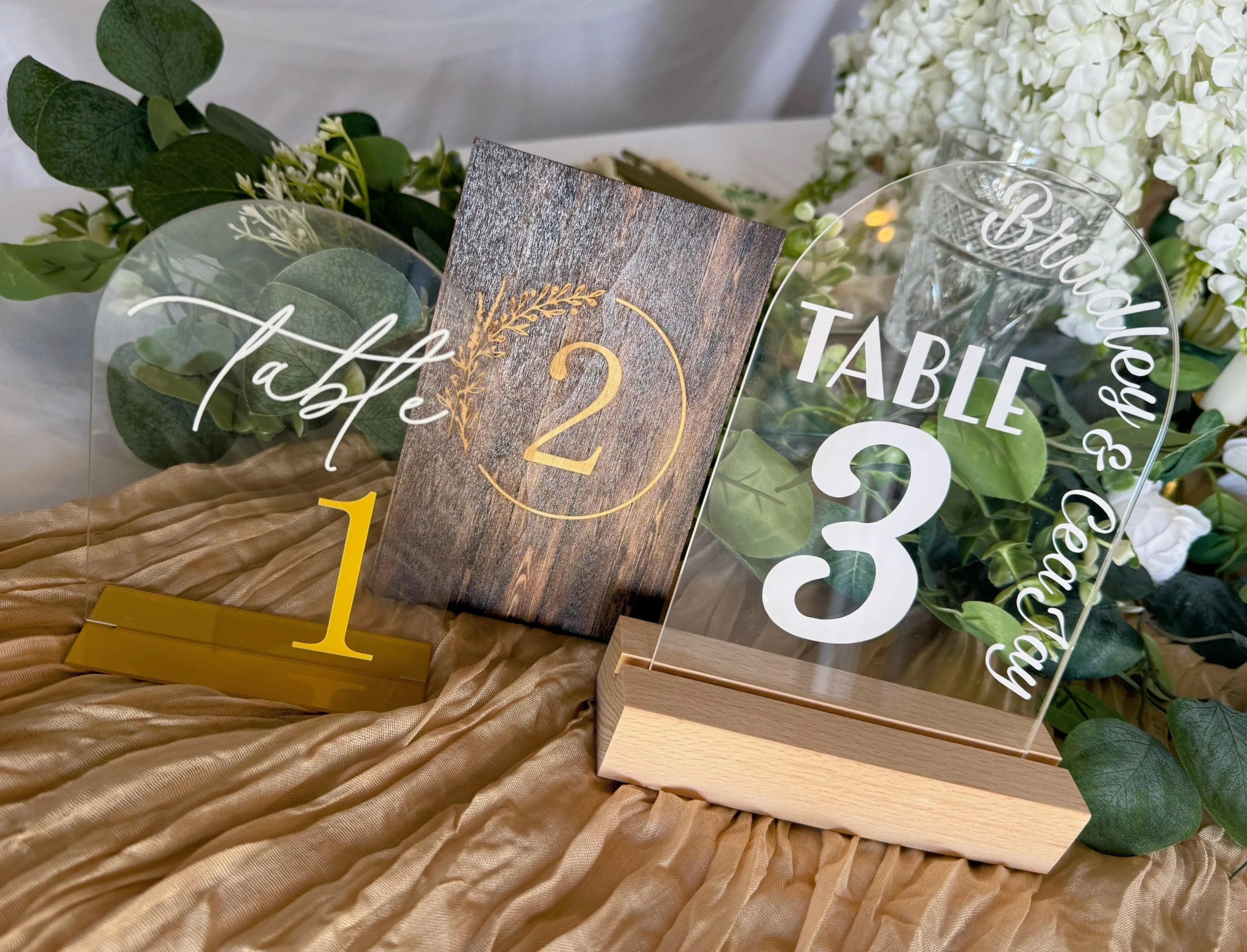 Table Number Signs