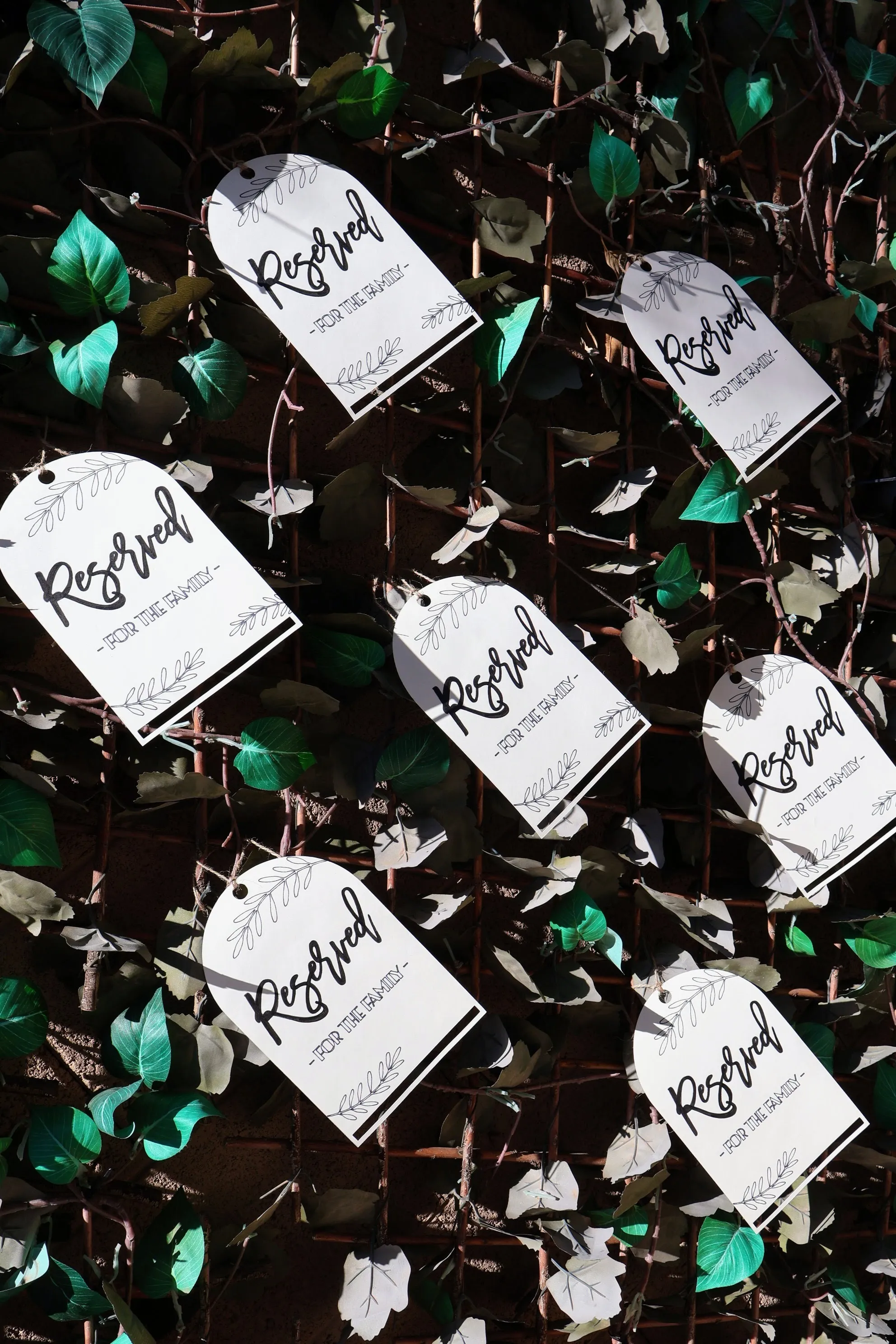 Handmade Reserved Seating Signs