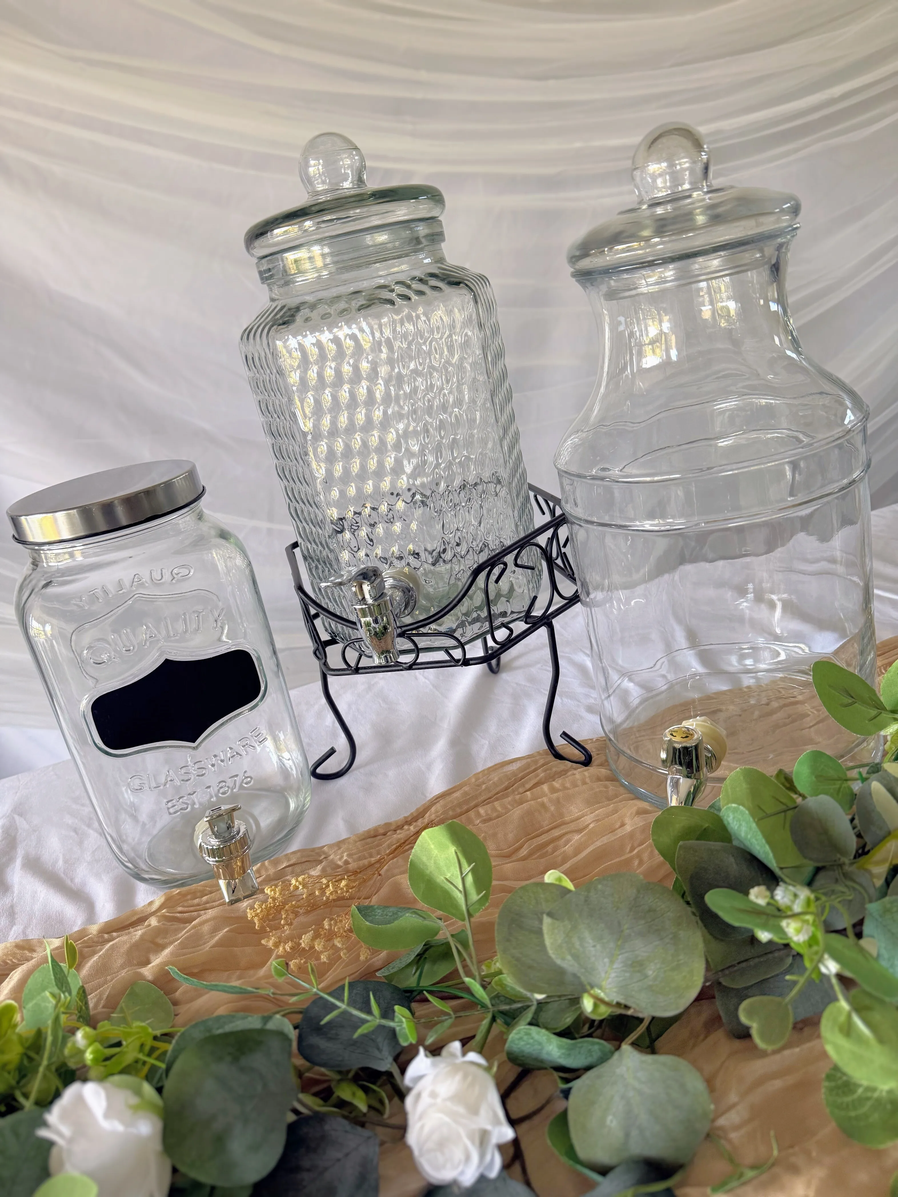 Variety Set x3 Glass Beverage Dispensers