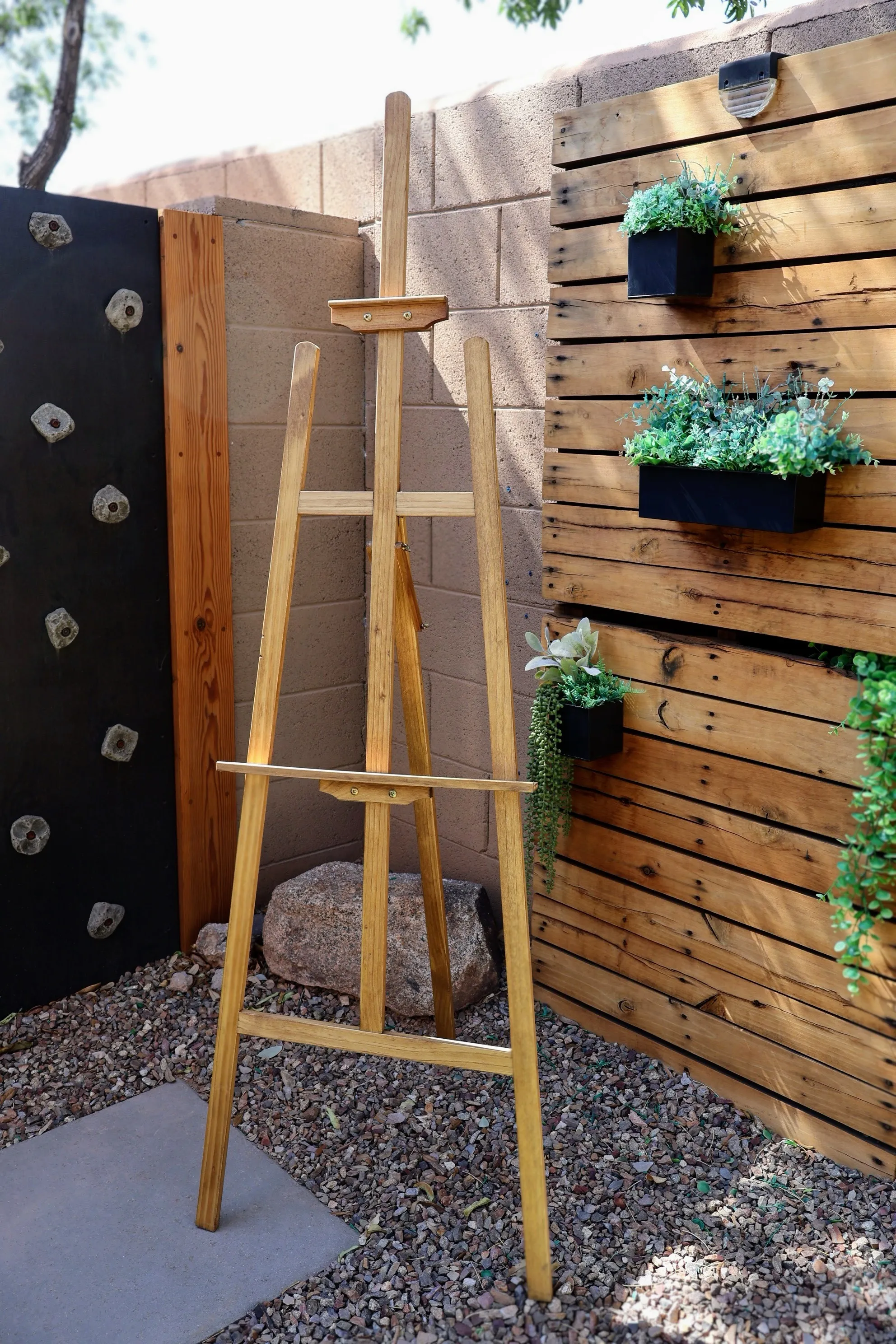 Hand Stained Adjustable Wooden Easel
