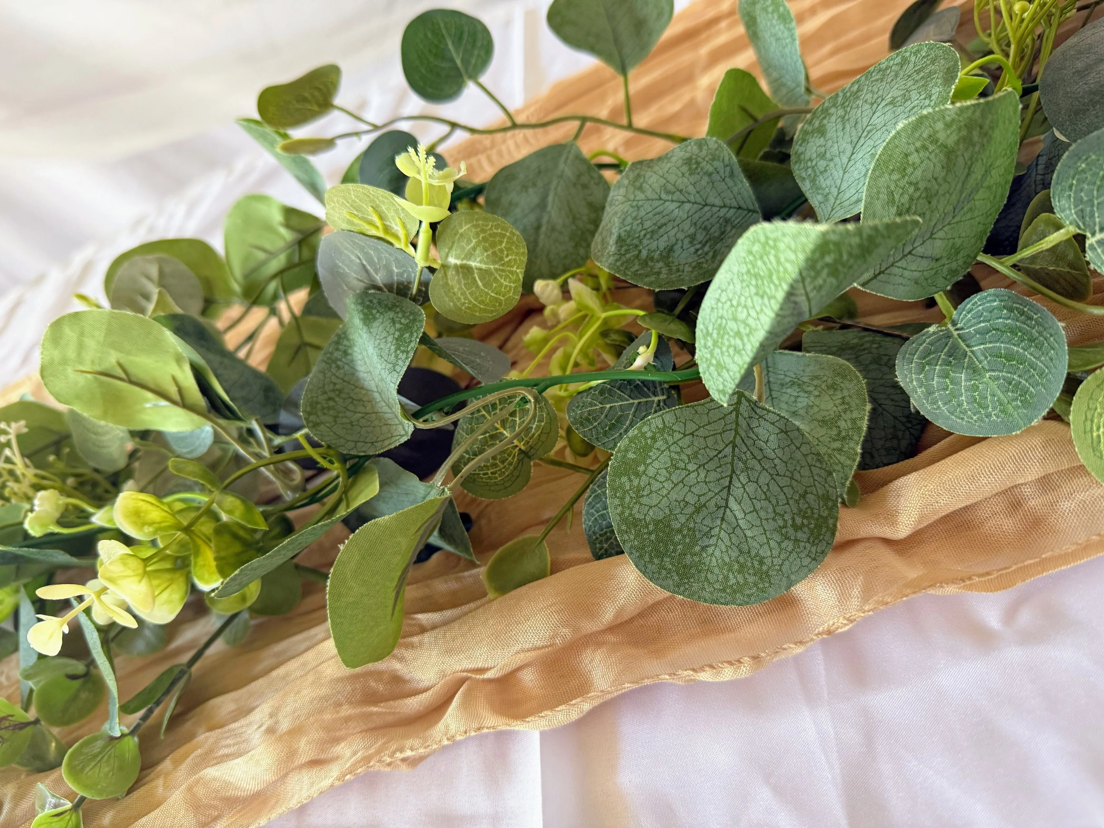 6' Table Garland (8Pc. Set - Faux Greenery Filler Included)