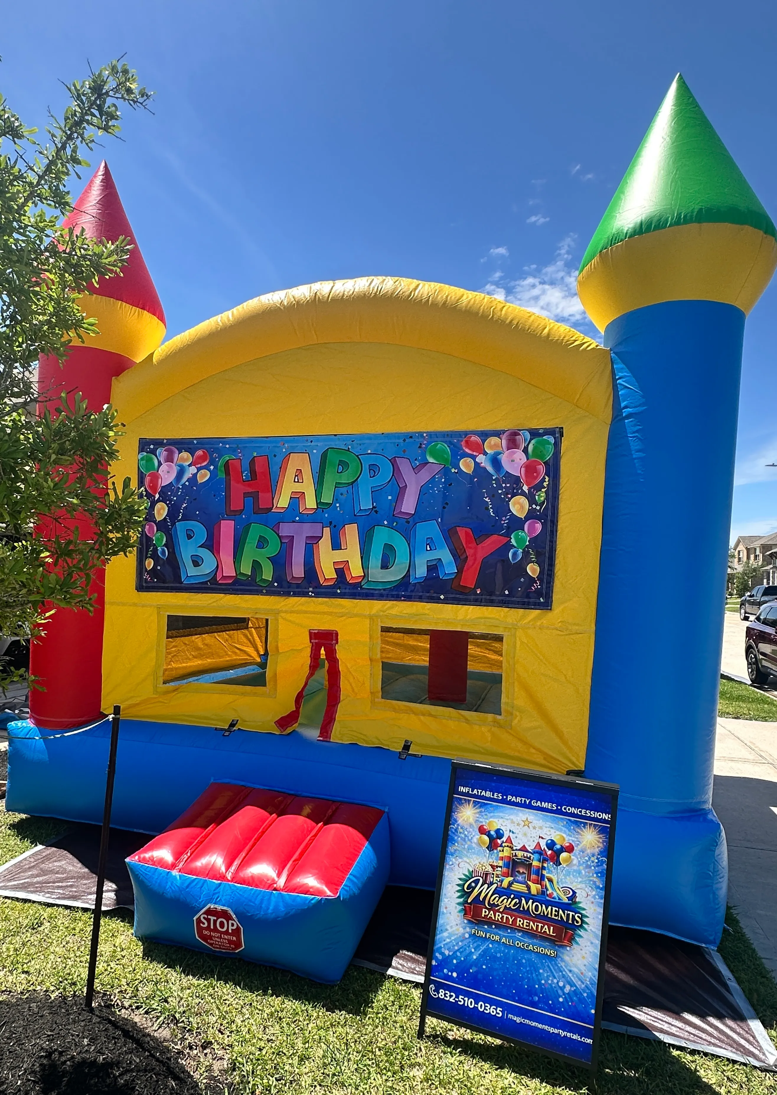 13x13 Customized Banner Theme Bounce House 
