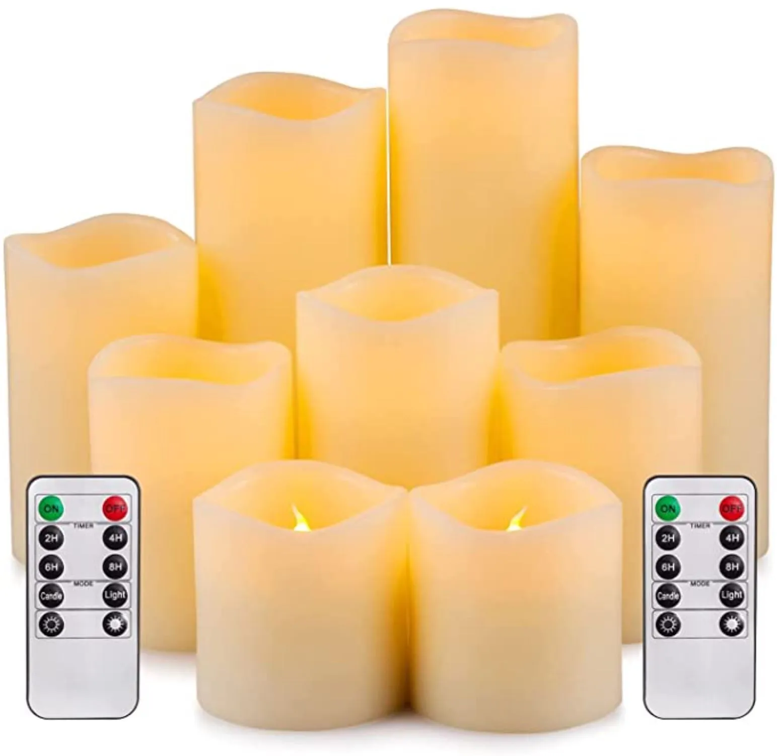 LED Real Wax Pillar Candle 3" Diameter 