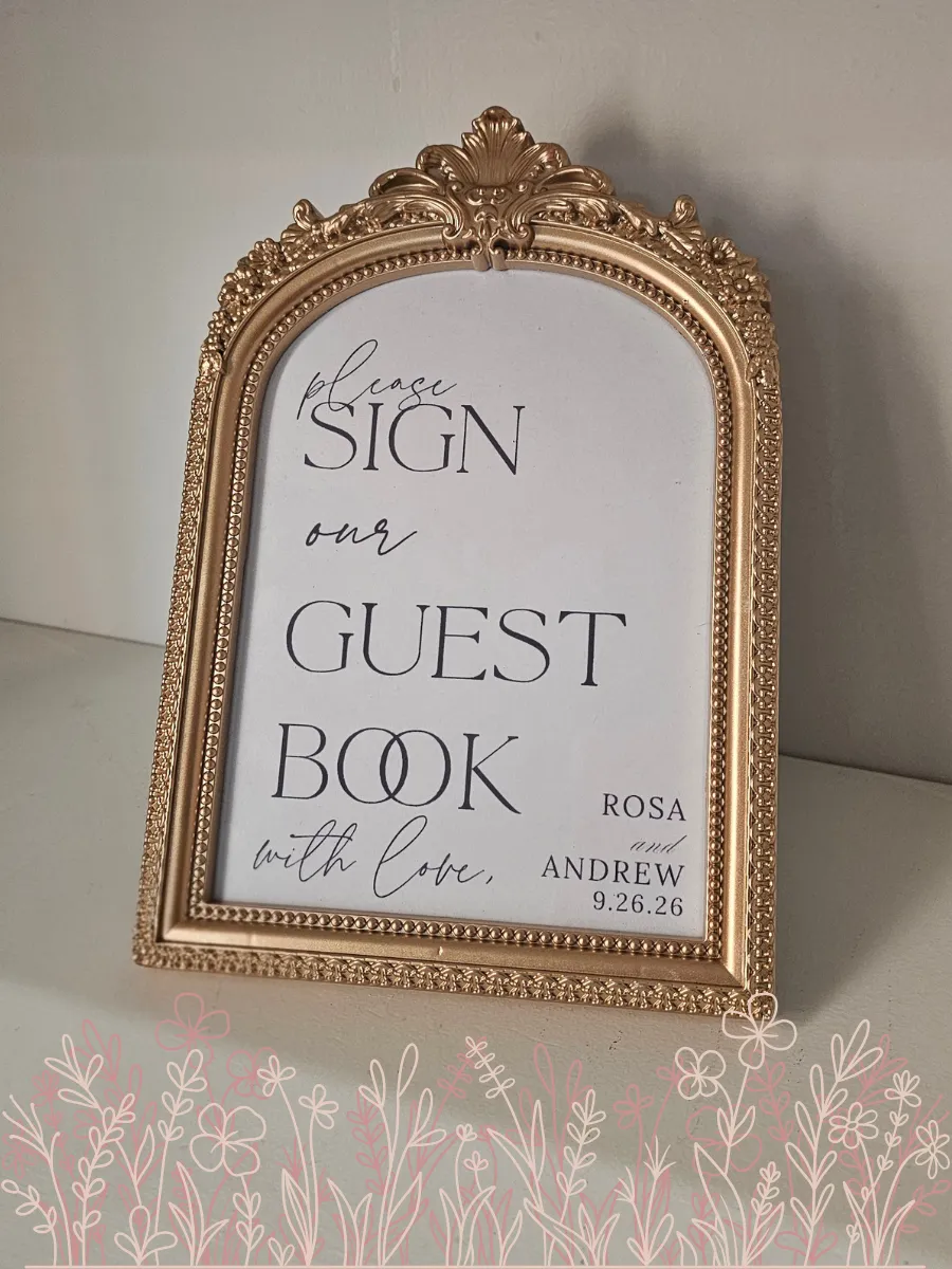 5x7 Ornate Gold Frames