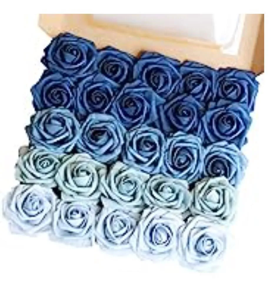 Medium Dusty Blue Flower Rose