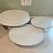White Cake Stand Ceramic 