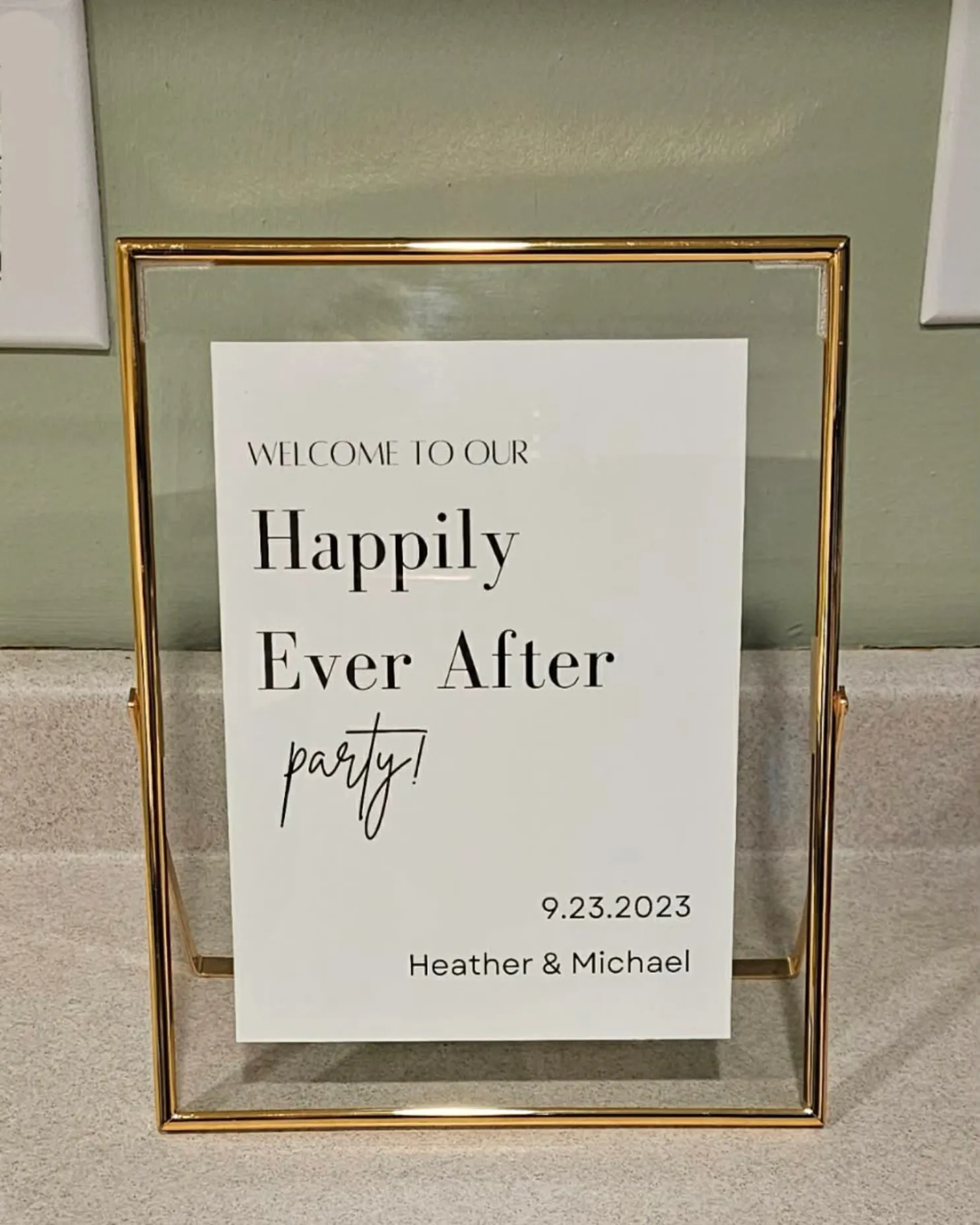 8x10 Modern Gold Floating FRAME ONLY