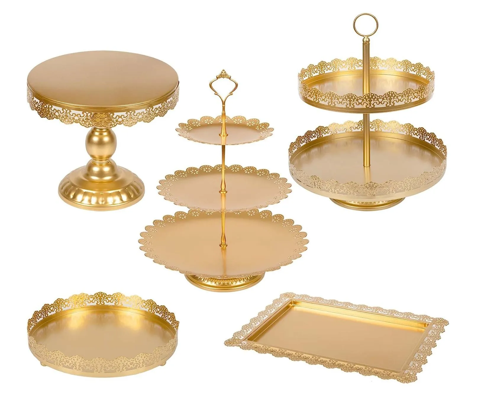 Gold Dessert Plater Set
