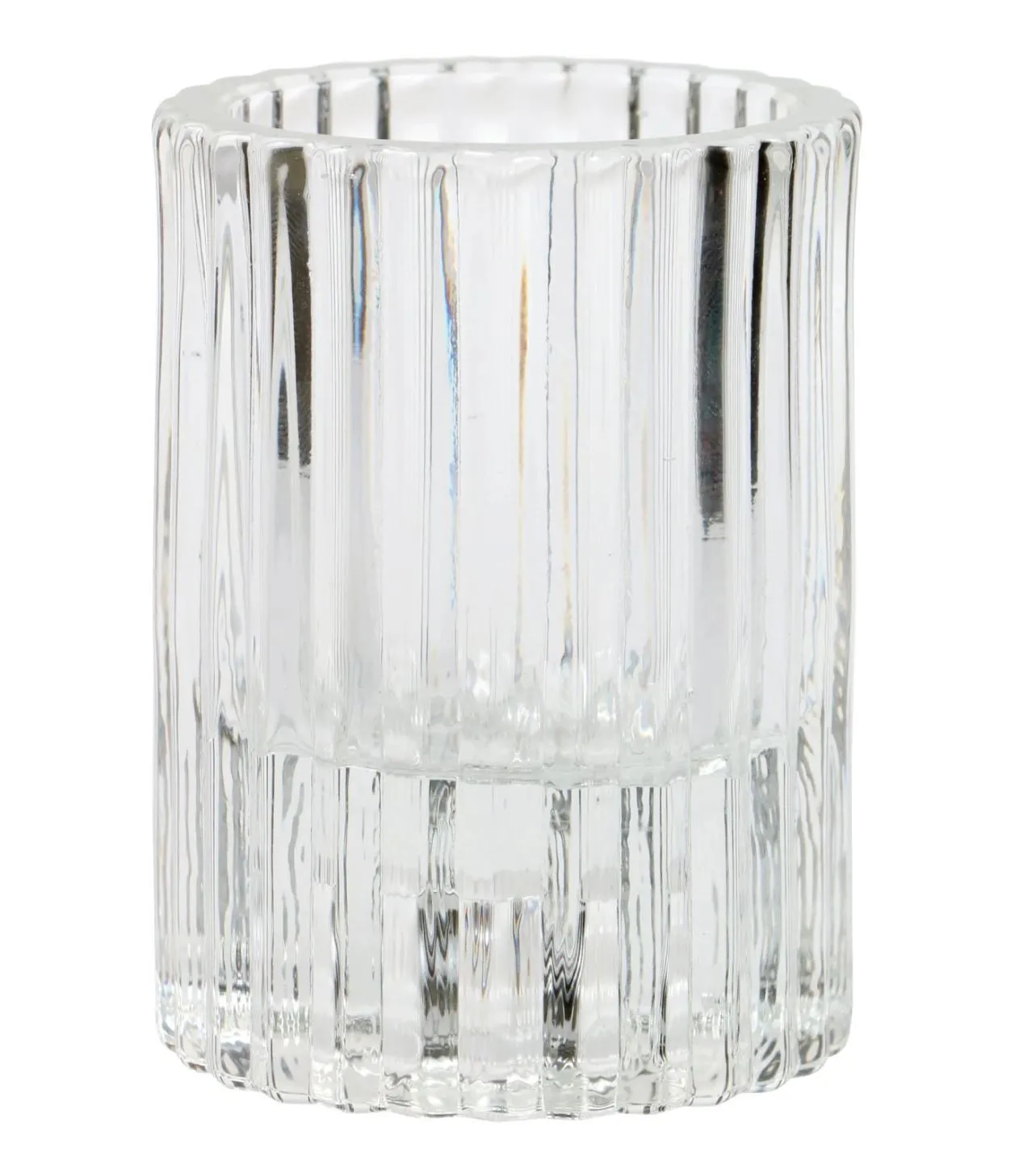 Tall Ribbed Votive Candle Holders