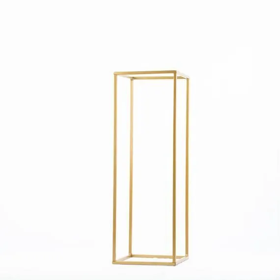 24" Gold Metal Rectangle Stand
