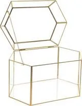 Large Glass Gold Card Box