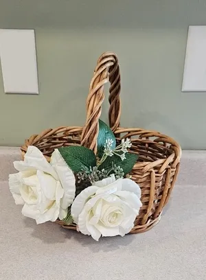 Brown Flower Girl Basket