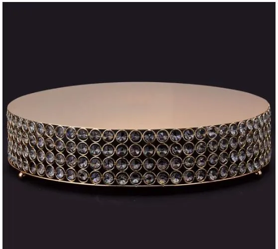 Crystal Gold Round Cake Stand