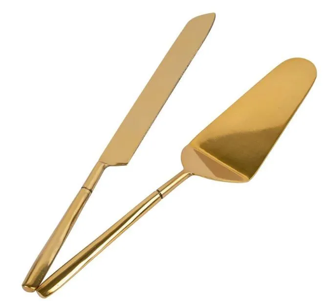 Dark Gold Cake Cutter Set