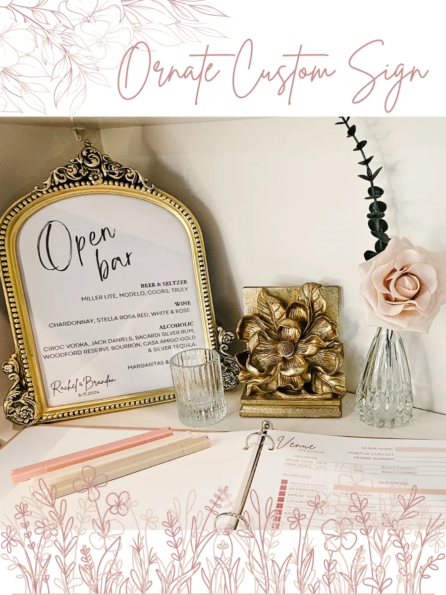 Ornate 8x10 Arch Custom Sign