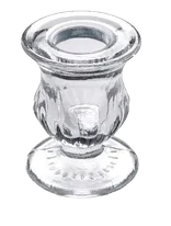 Short Clear Candlestick Holder