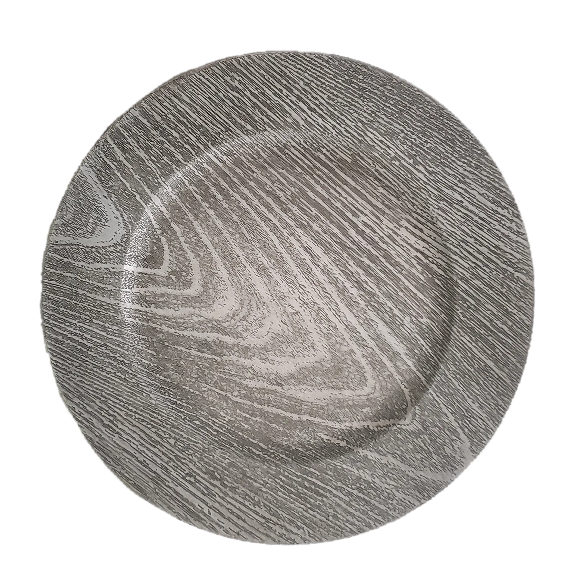 Wooden Gray Chargers