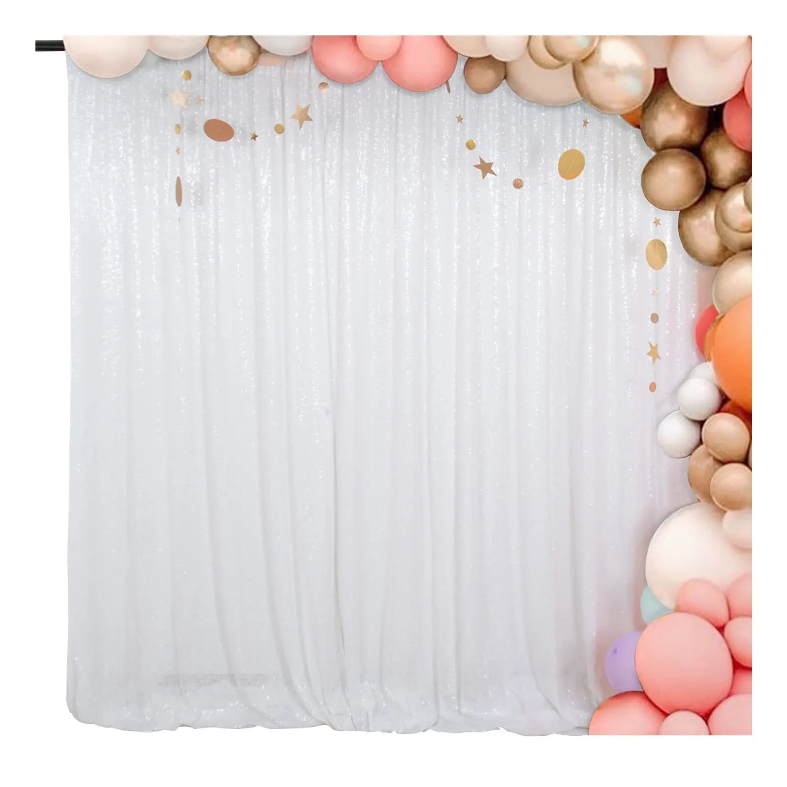 White Sequin Backdrop 8ftx8ft