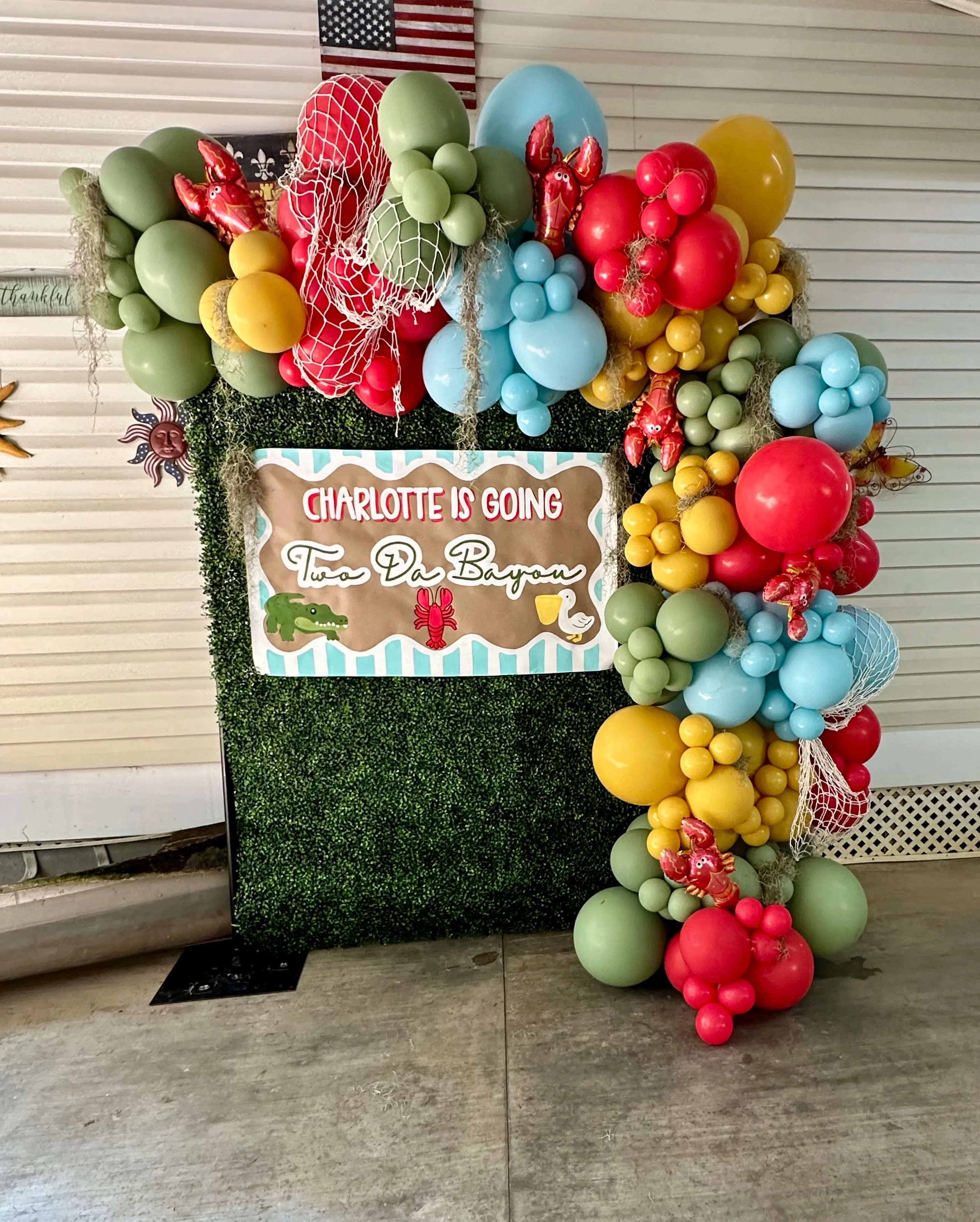 Greenery Wall with Balloons