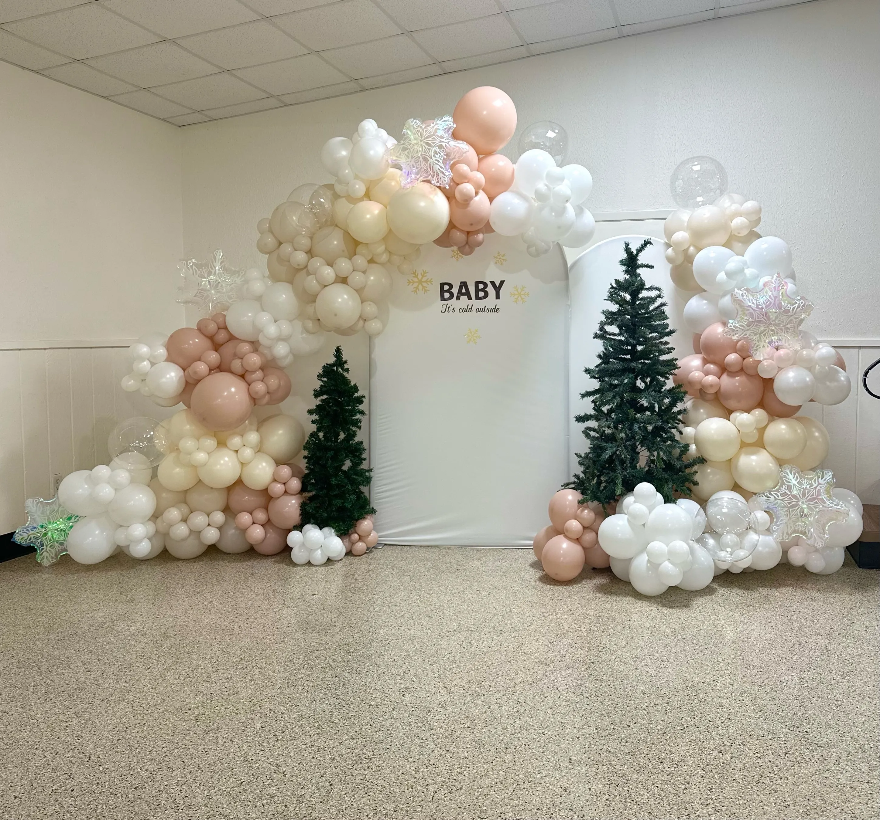 Three Panel Backdrop with Balloons