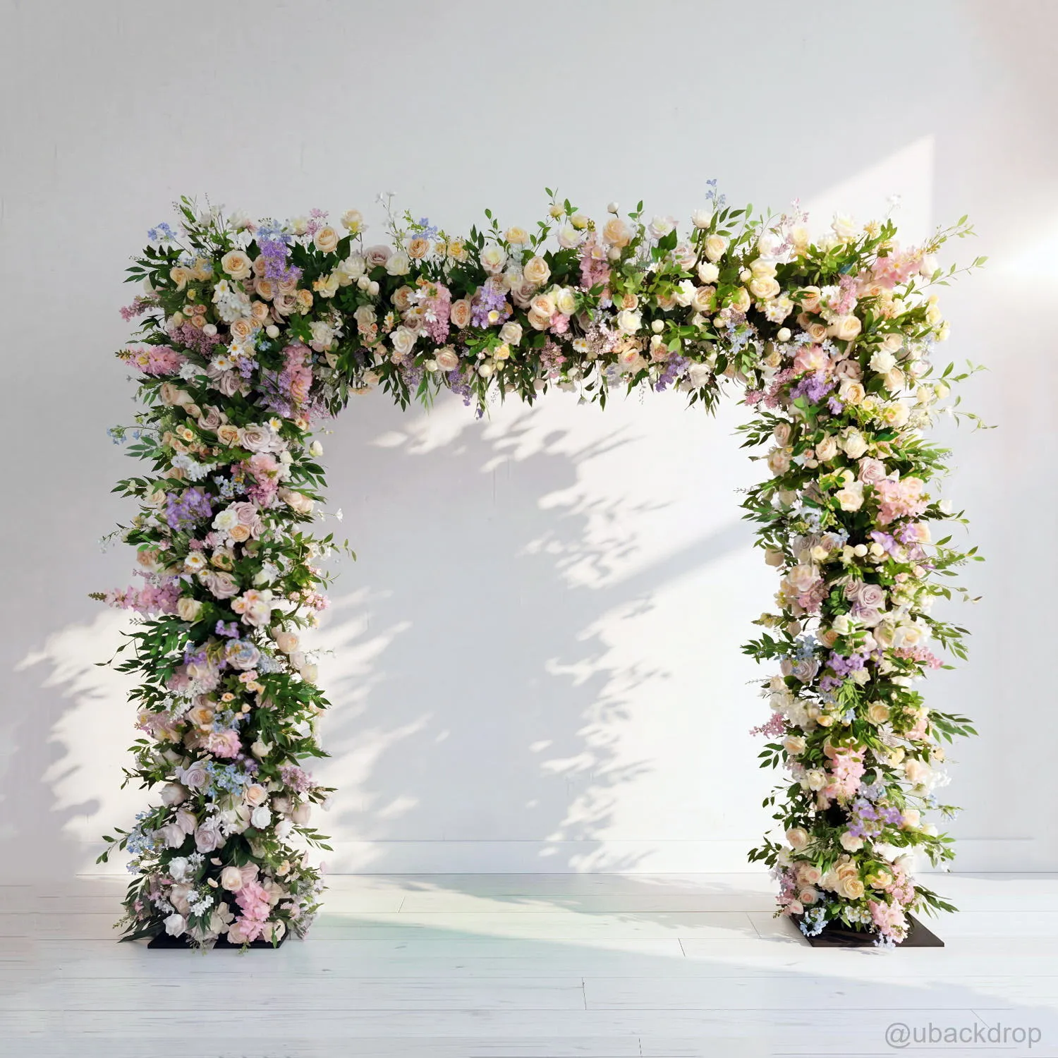 Pink Floral Wall with Balloons