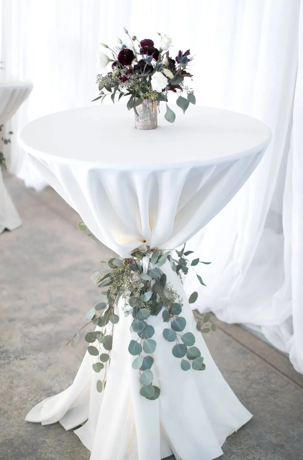 132" Tablecloth for Pedestal Cocktail Tables